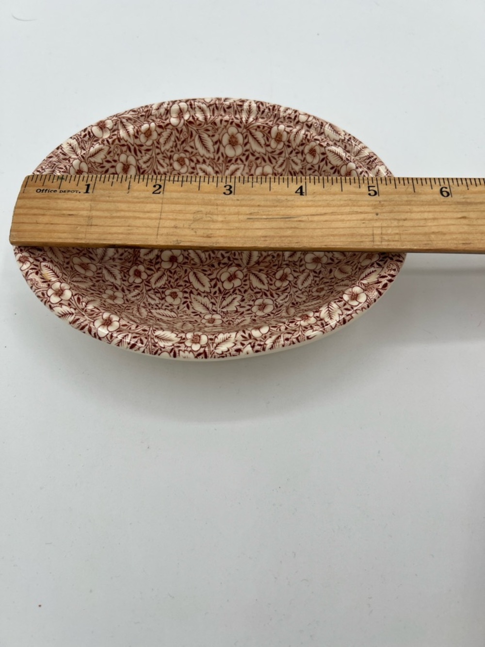 Vintage Masons Wedgewood Crabtree and Evelyn red/brown floral soap dish - Picture 4 of 5